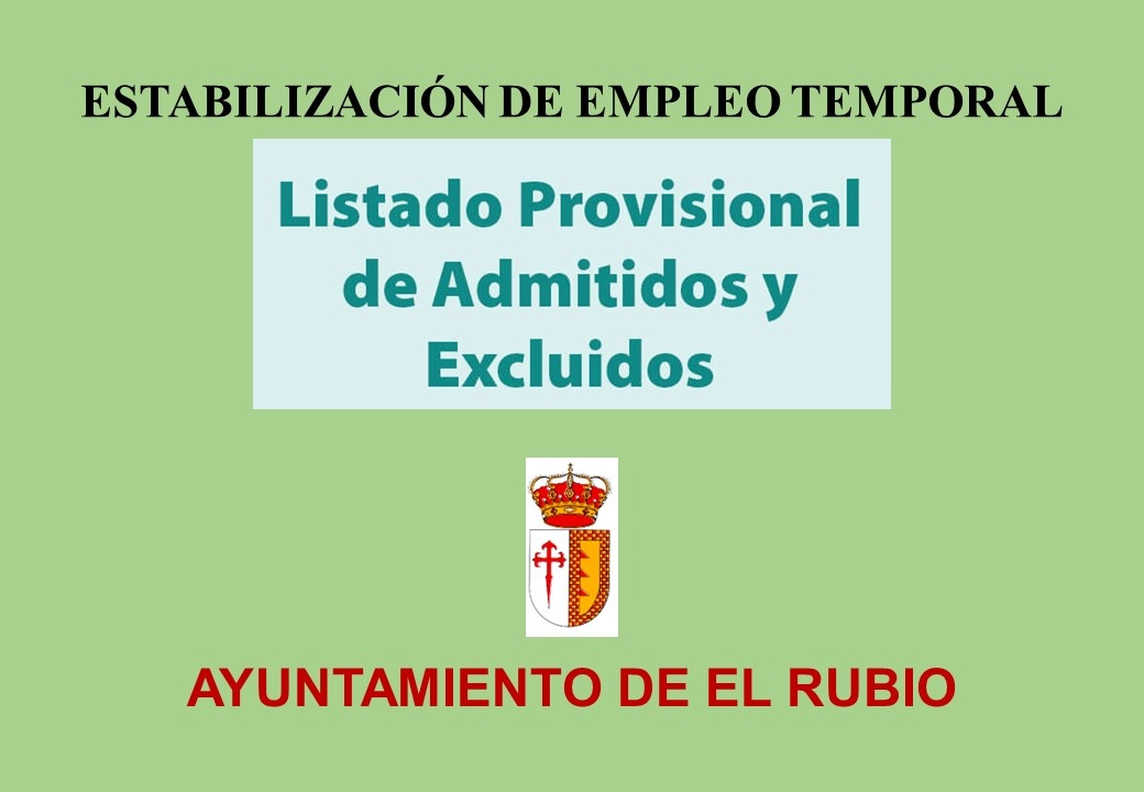 0.-LISTADO PROVISIONAL DE ADMITIDOS Y EXCLUIDOS