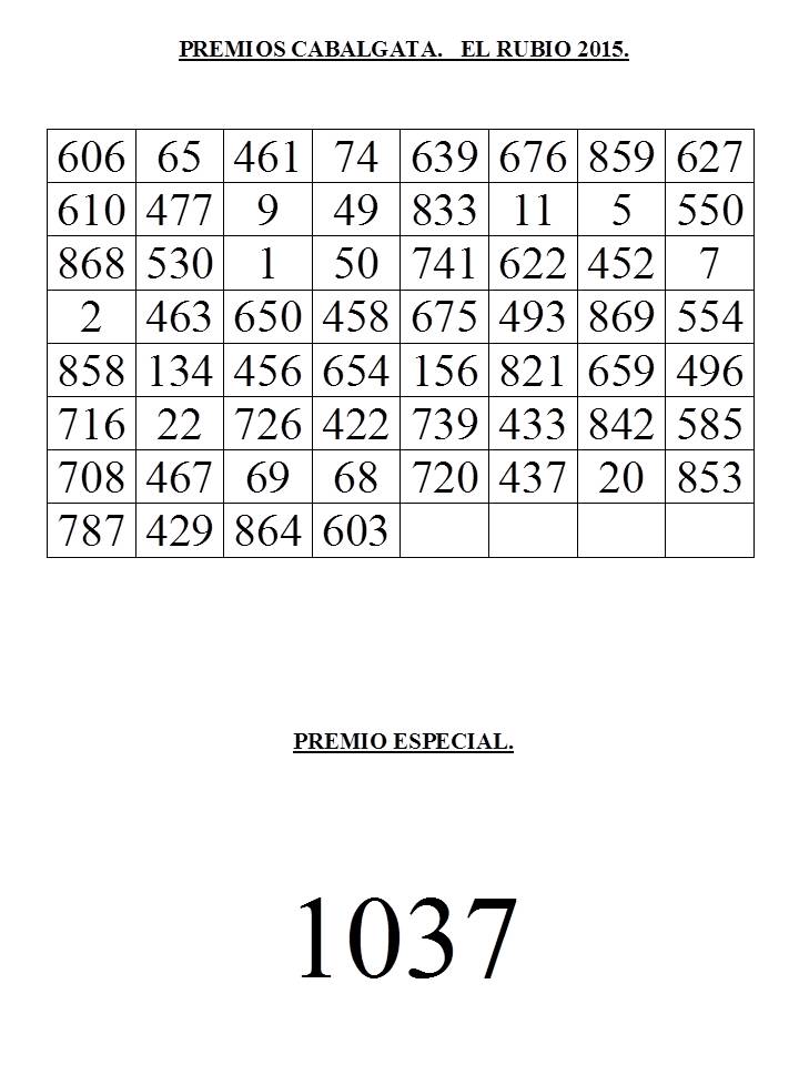 PREMIOS CABALGATA 2015.