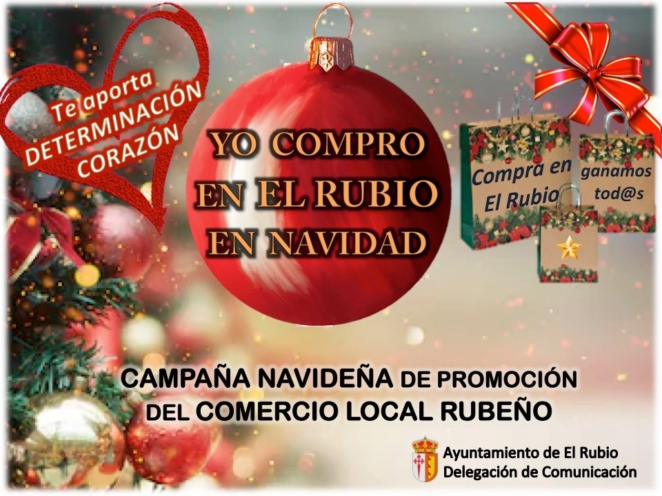 Campaña navideña de promoción del comercio local rubeño.
