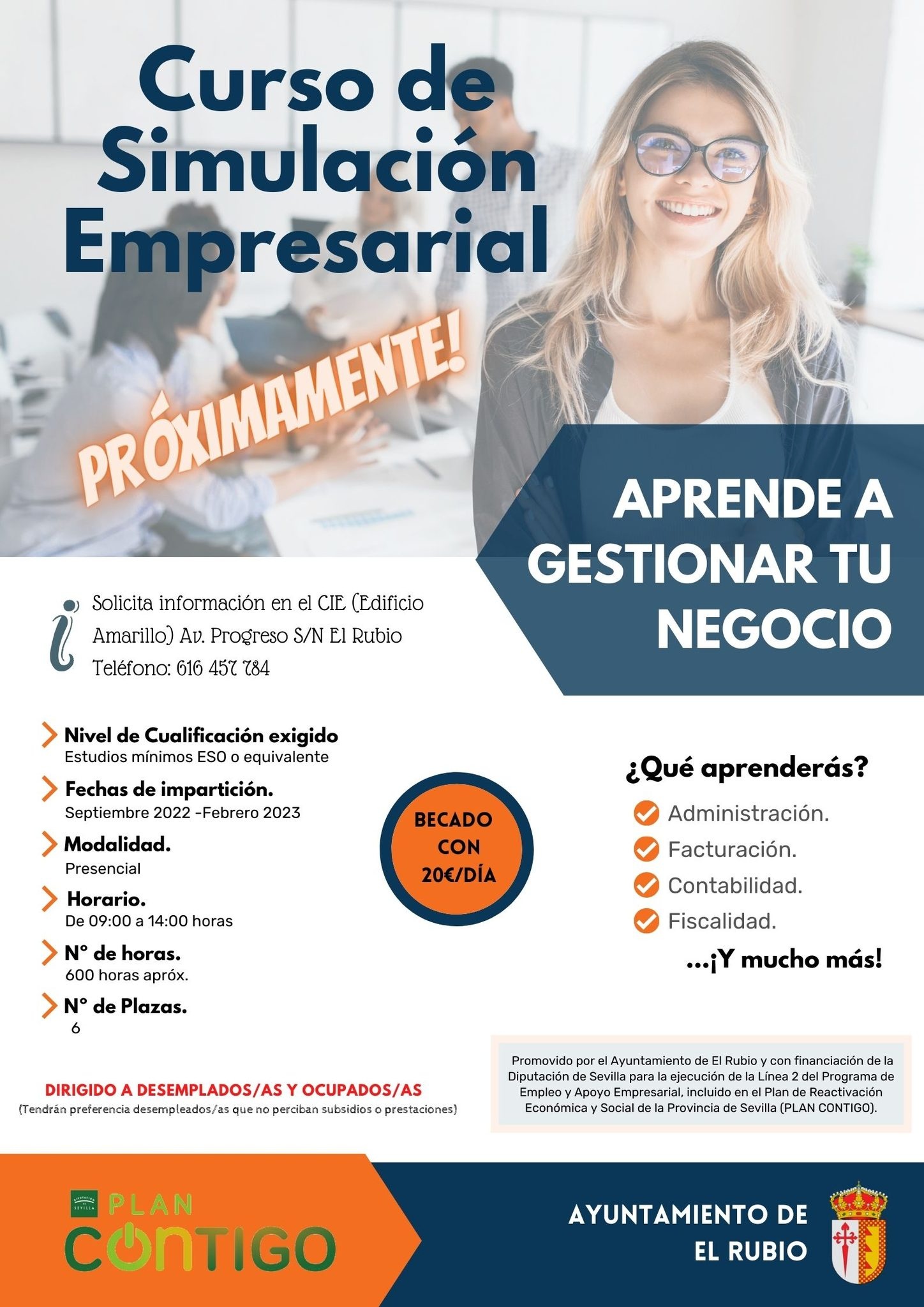 EL ÁREA DE EMPLEO DEL AYUNTAMIENTO DE EL RUBIO PONE EN MARCHA EL PROGRAMA SIMULACIÓN DE EMPRESA