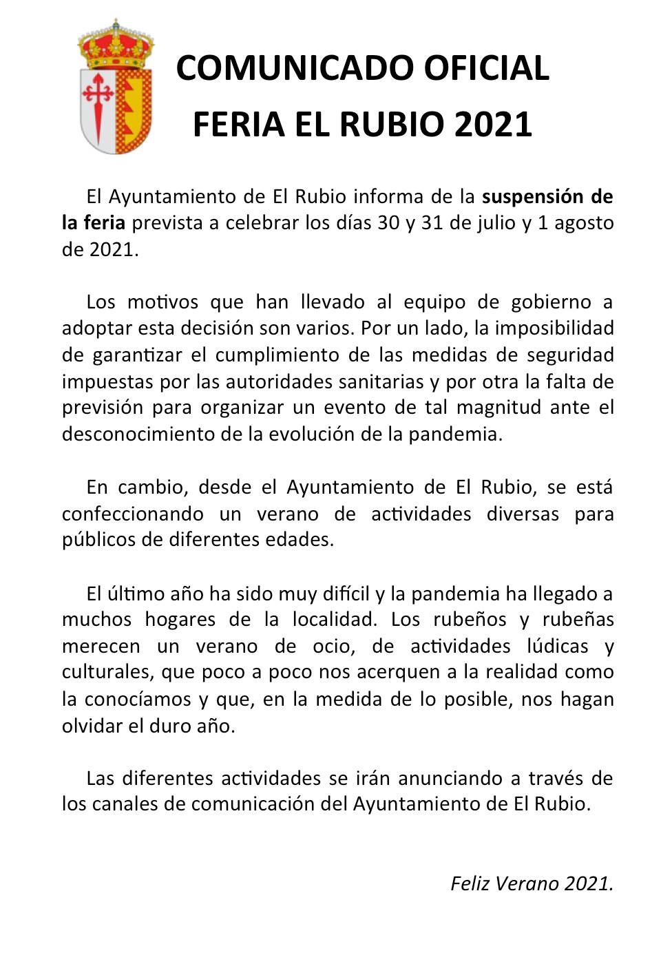 FERIA EL RUBIO 2021