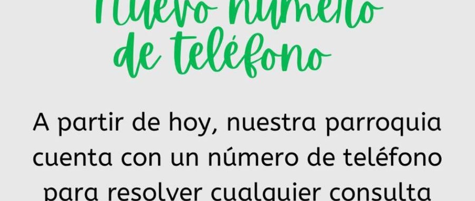 La Parroquia de Ntra. Sra. del Rosario de El Rubio cambia de teléfono