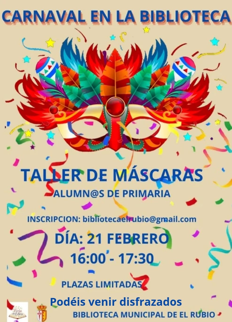TALLER DE MÁSCARAS DE CARNAVAL