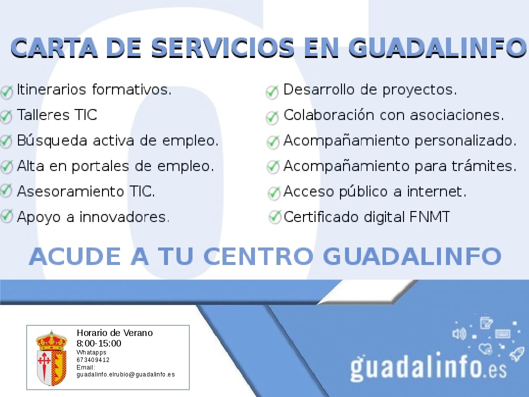 cartel verano servicios