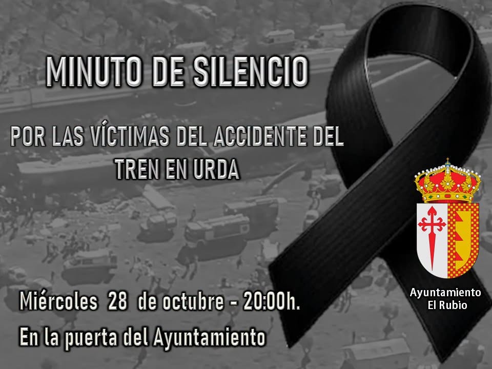 MINUTO DE SILENCIO EN MEMORIA DE LAS VÍCTIMAS DEL ACCIDENTE FERROVIARIO EN URDA