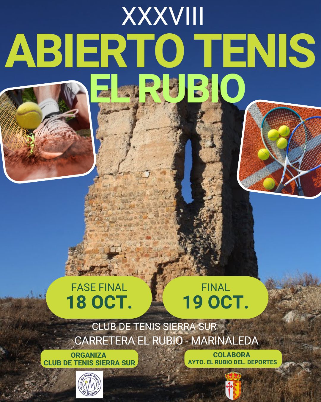 TENIS 18 Y 19 OCTUBRE 2025