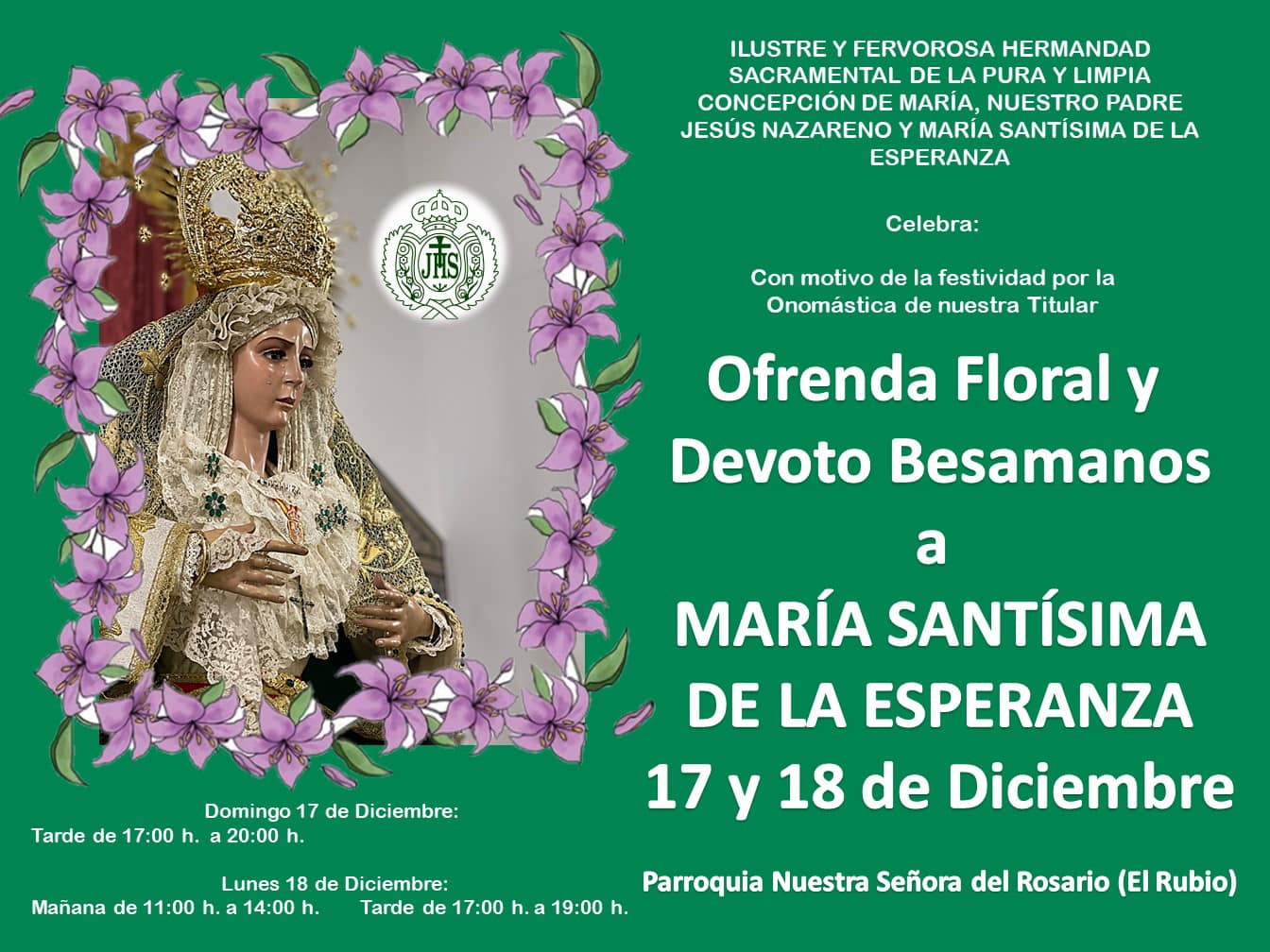 100.-OFRENDA FLORAL 17 Y 18 DICIEMBRE 2023