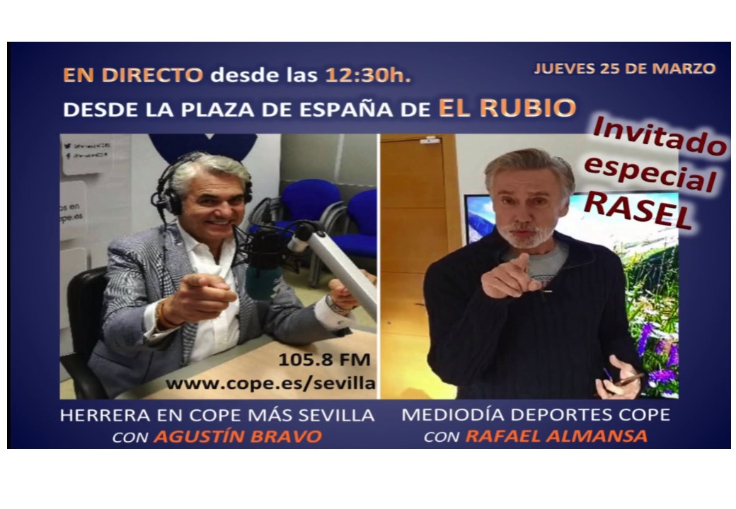 7.-HERRERA EN COPE CON AGUSTÍN BRAVO y RAFAEL ALMANSA EN EL RUBIO. jueves 25 de marzo