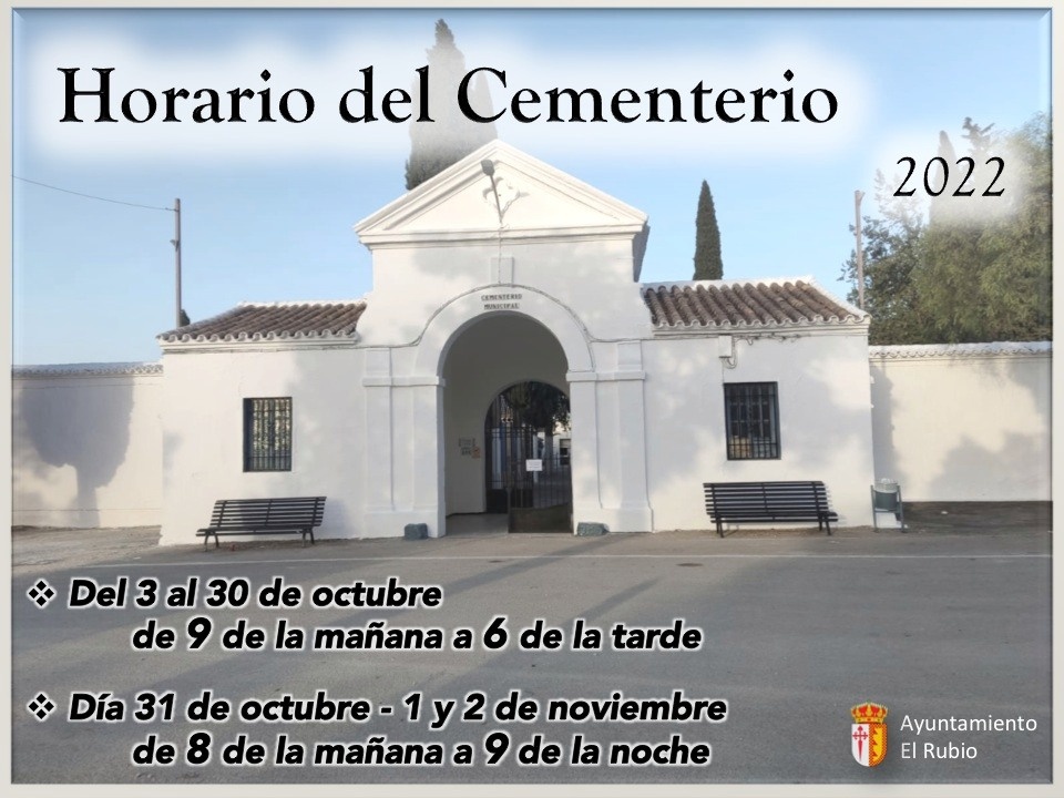 AMPLIACIÓN DEL HORARIO DEL CEMENTERIO MUNICIPAL