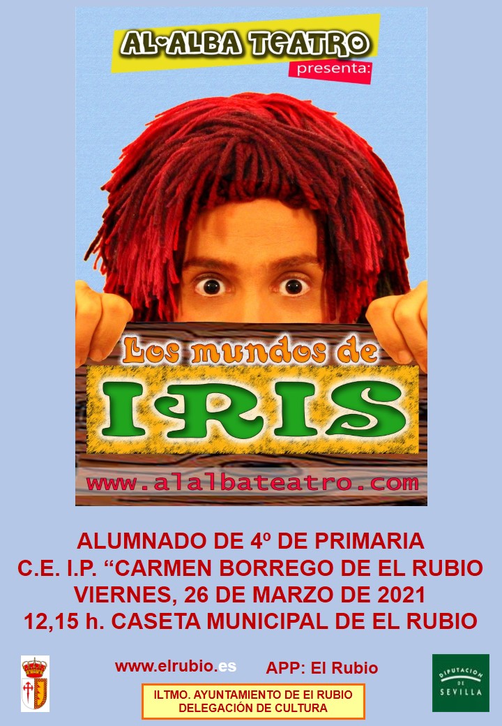 CARTEL TEATRO INF. DIP. LOS MUNDOS DE IRIS 26 MARZO 2021