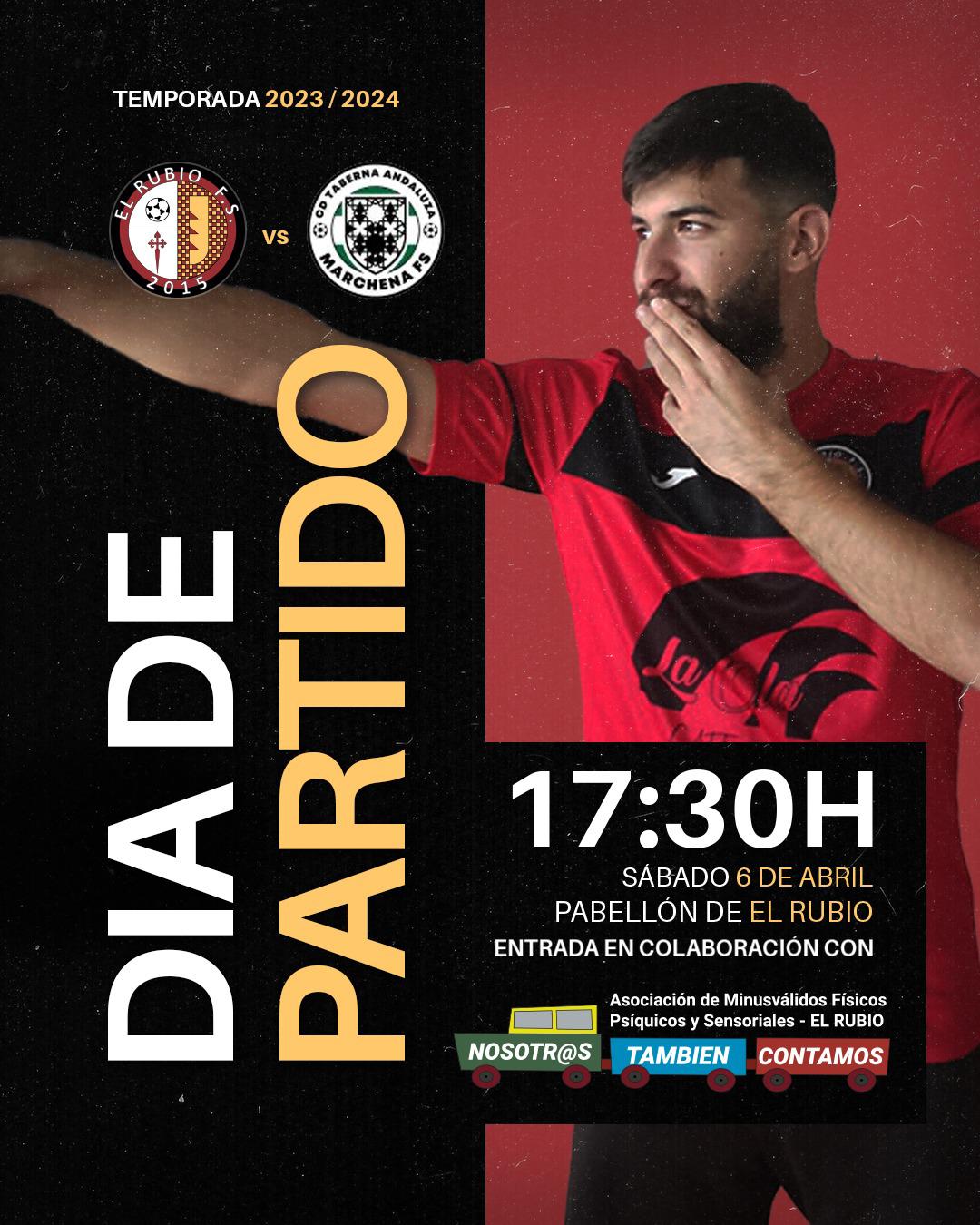 14.-PARTIDO BENÉFICO CD EL RUBIO FÚBOL SALA 1730h.