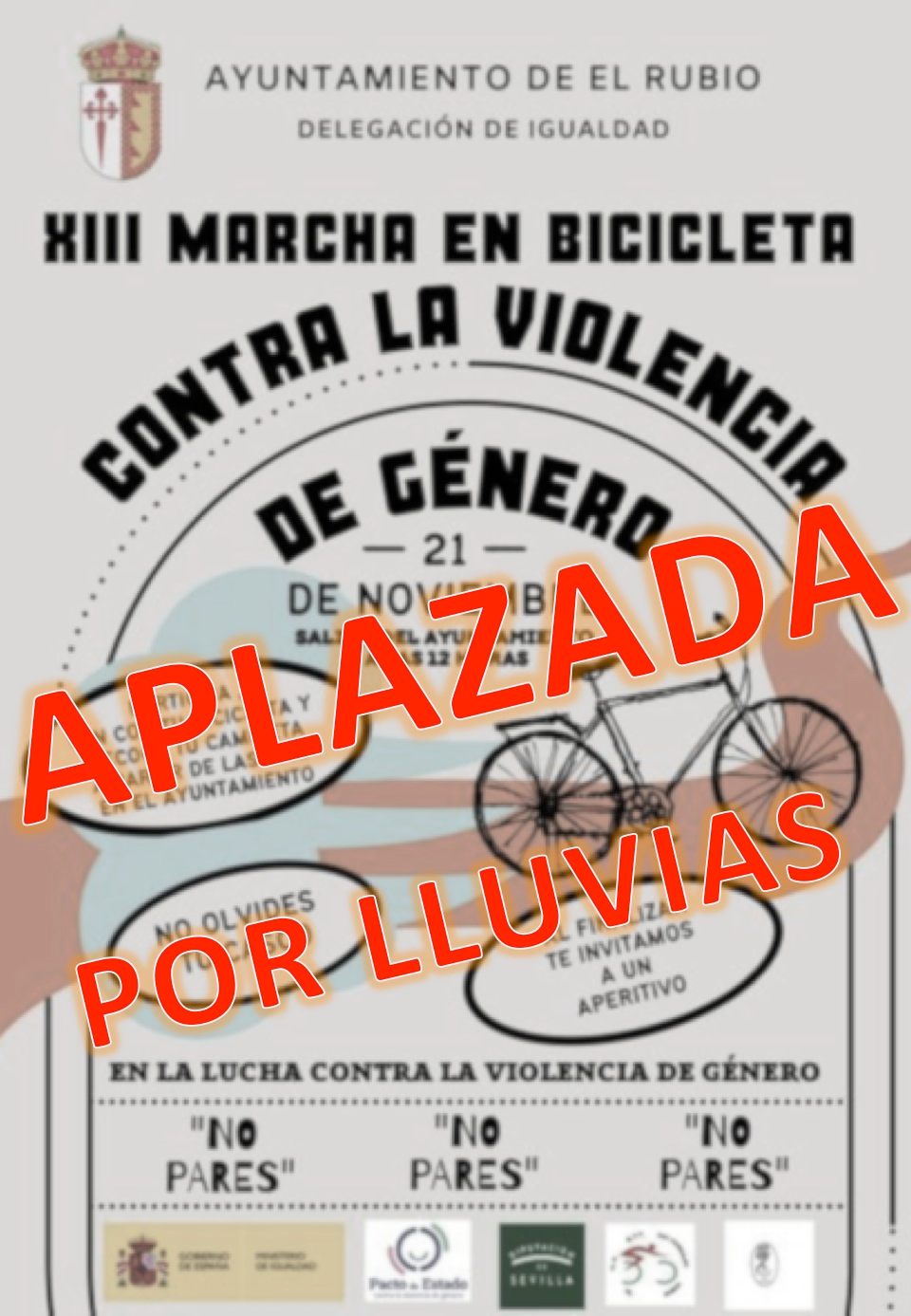 APLAZADA POR LLUVIA