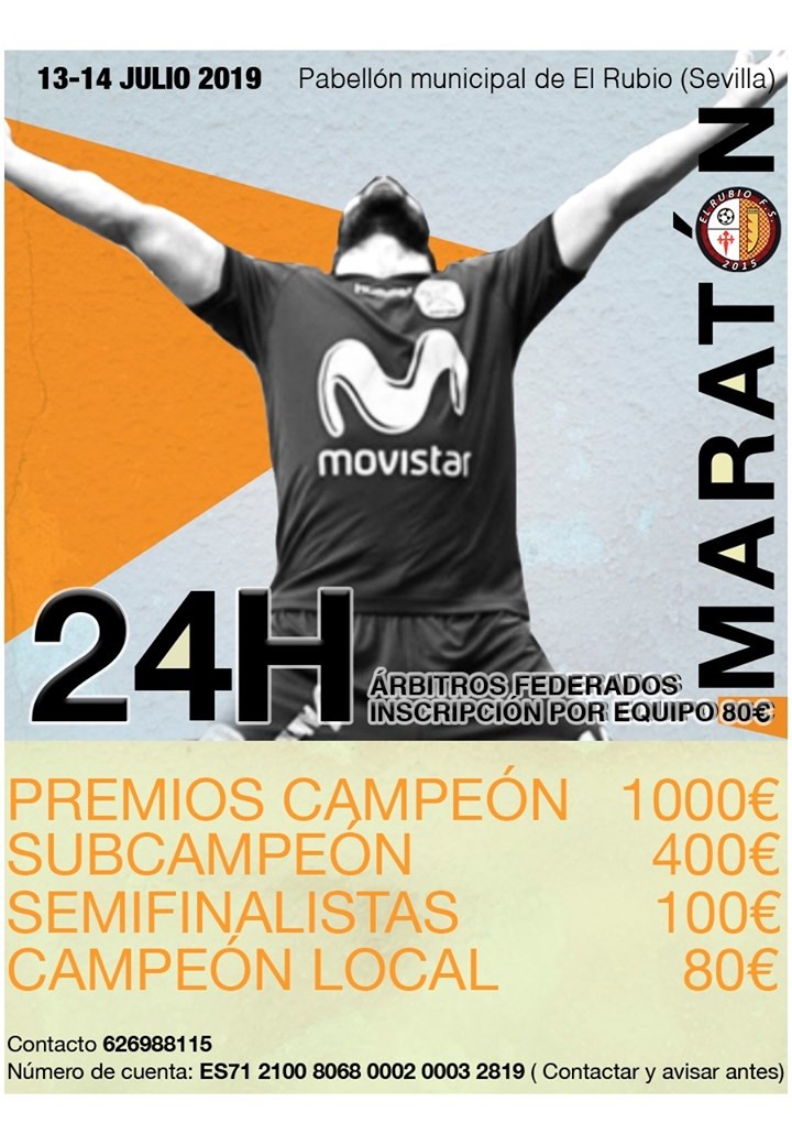 MARATÓN FUTBOL SALA 13 Y 14 JULIO 2019
