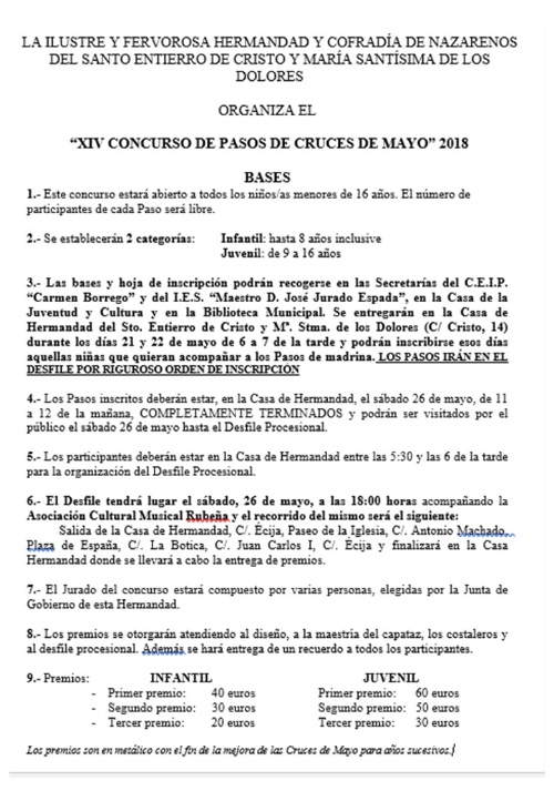 BASES CRUCES DE MAYO 2018