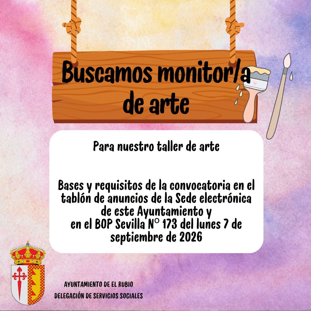 1.-OFERTA DE EMPLEO PARA MONITORA DE ARTE Y DE PUNTO