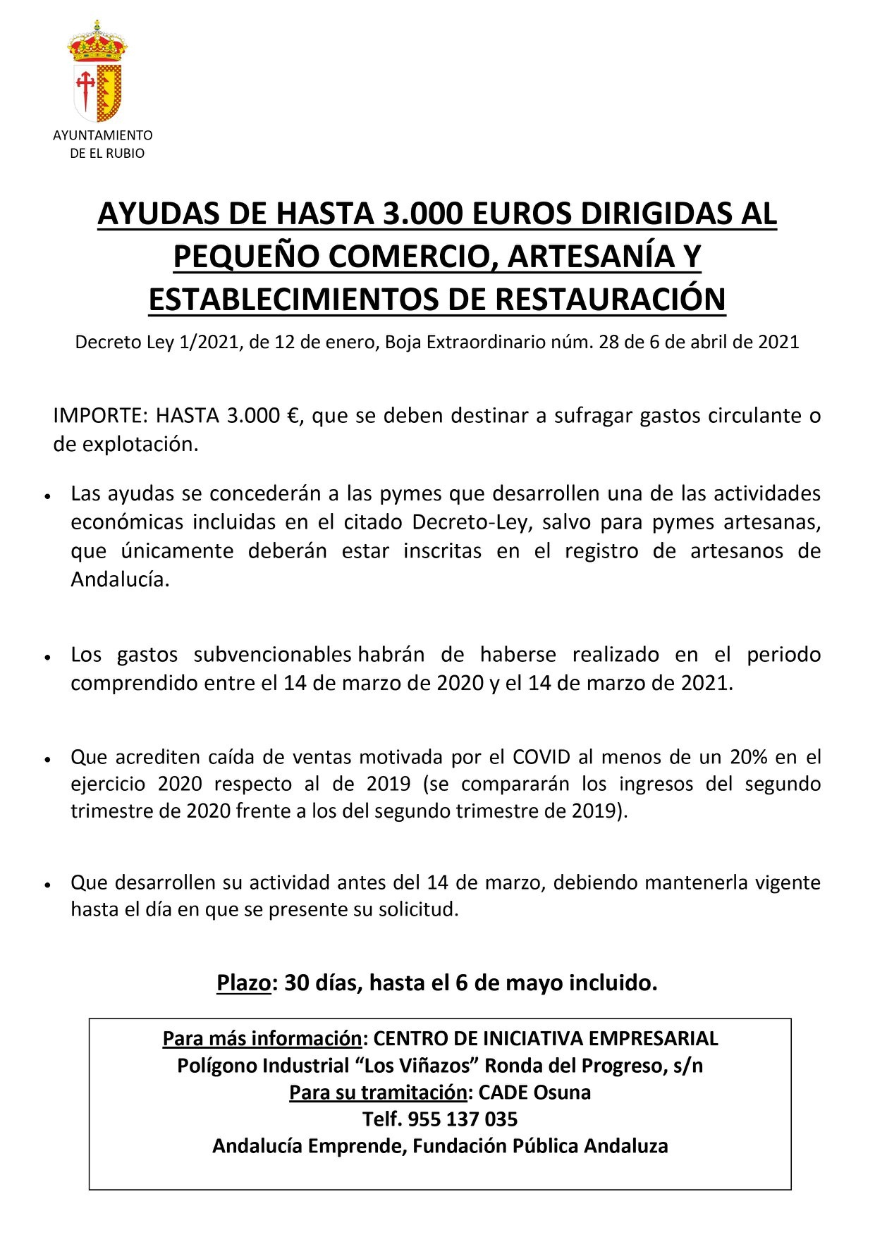 107.-AYUDAS DE HASTA 3.000 EUROS DIRIGIDAS AL PEQUEÑO COMERCIO, ARTESANÍA Y ESTABLECIMIENTOS DE RE