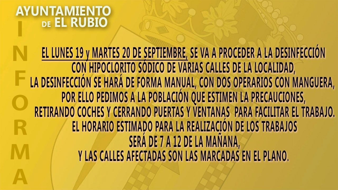 113.-DESINFECCIÓN 19 Y 20 OCTUBRE 2020
