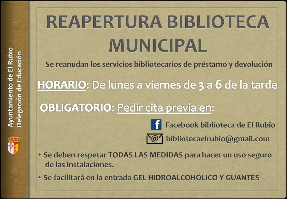 143.-REAPERTURA BIBLIOTECA 13 NOVIEMBRE 2020