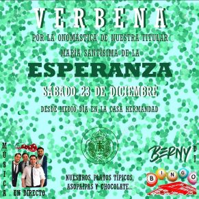 3.-OFRENDA FLORAL, MISA Y VERBENA DE LA ESPERANZA