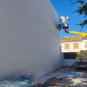 3.-Pintado del exterior del colegio.