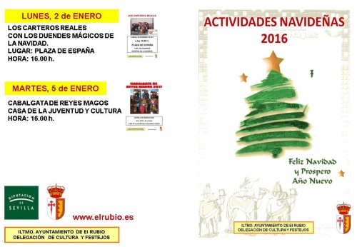 PORTADA ACTIVIDADES FIESTAS NAVIDEÑAS 2016.