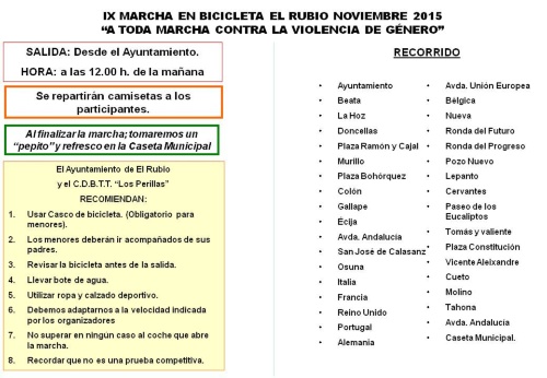 INTERIOR MARCHA EN BICICLETA 2015.