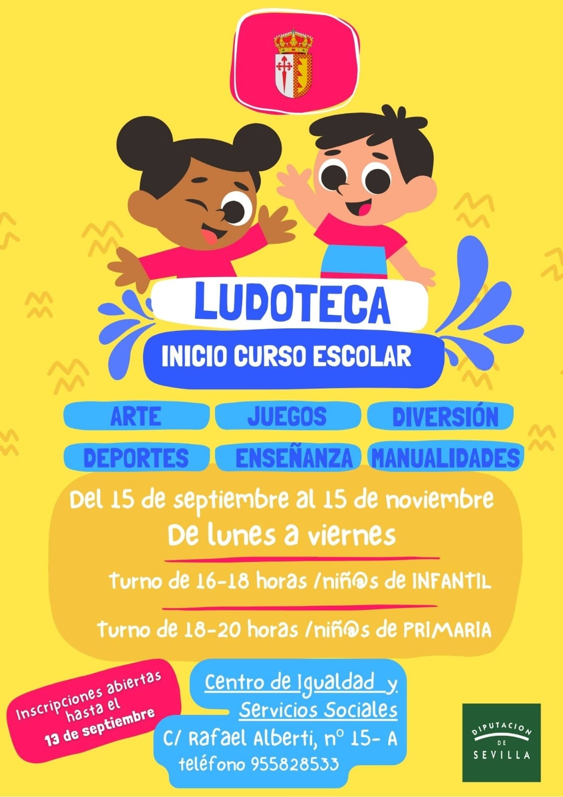 ABIERTAS LAS INSCRIPCIONES PARA LA LUDOTECA MUNICIPAL