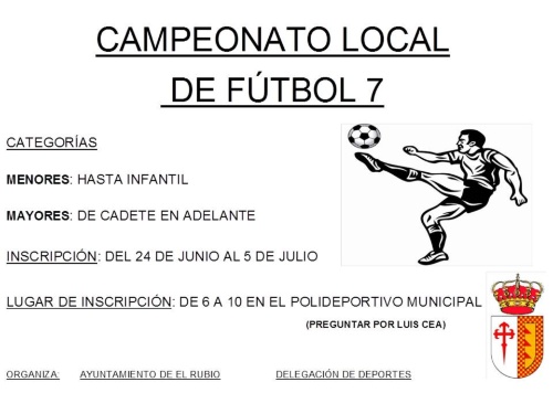 CAMPEONATO LOCAL DE FUTBOL 7 2013