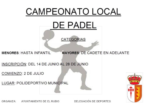 CAMPEONATO LOCAL DE PADEL 2013