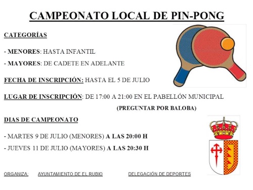 CAMPEONATO LOCAL DE PING - PONG 2013