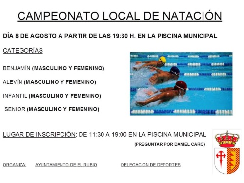 CAMPEONATO LOCAL NATACIÓN 2013