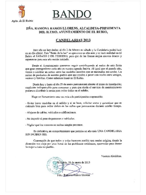CANDELARIAS BANDO 2013