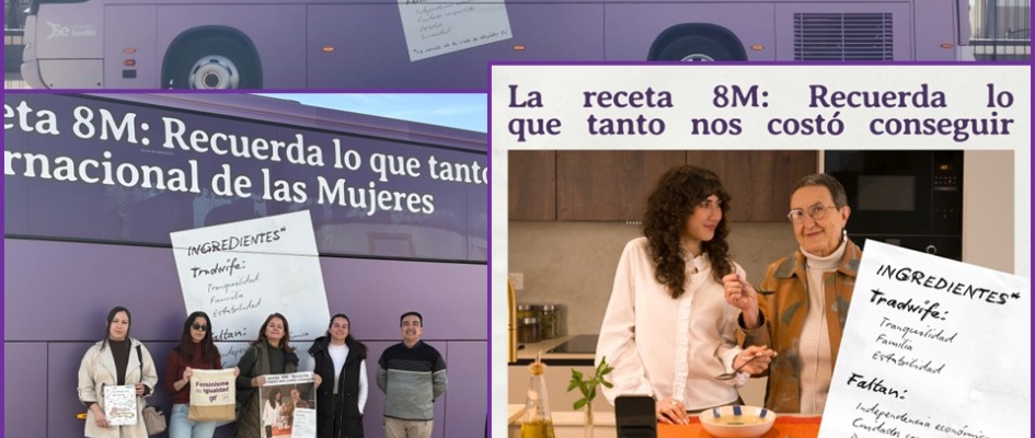 EL AUTOBÚS DE LA RUTA POR LA IGUALDAD HACE PARADA EN EL RUBIO