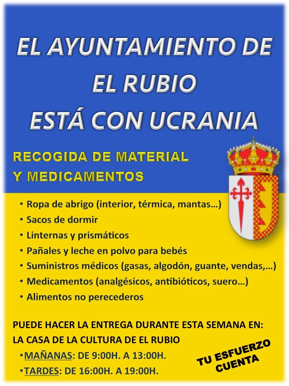 EL PUEBLO DE EL RUBIO APOYA A UCRANIA