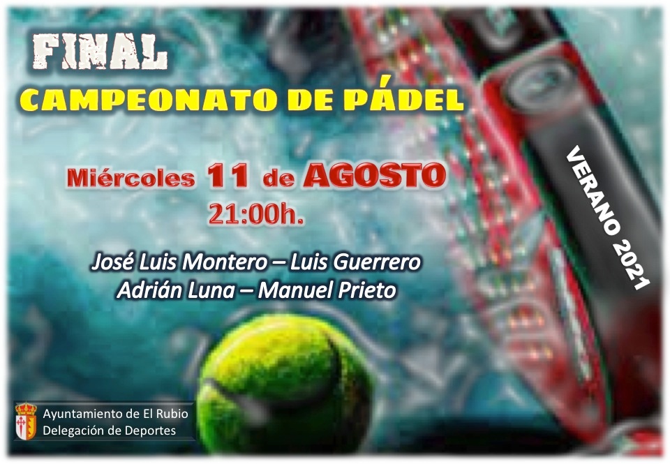 FINAL CAMPEONATO DE VERANO DE PADEL