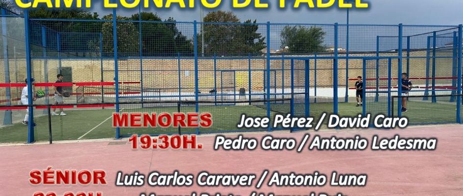 FINALES CAMPEONATO DE PÁDEL VERANO 2024