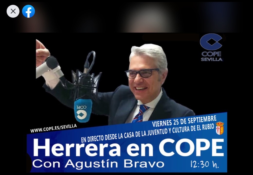 HERRERA EN COPE con Agustín Bravo, desde la Casa de la Juventud y Cultura de El Rubio