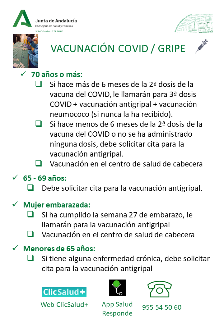 INICIA LA CAMPAÑA DE VACUNACIÓN COVID GRIPE