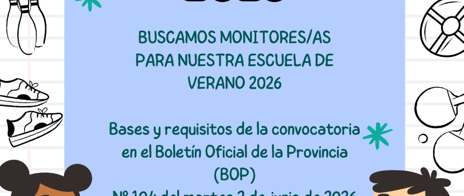 MONITORES ESCUELA DE VERANO 2026