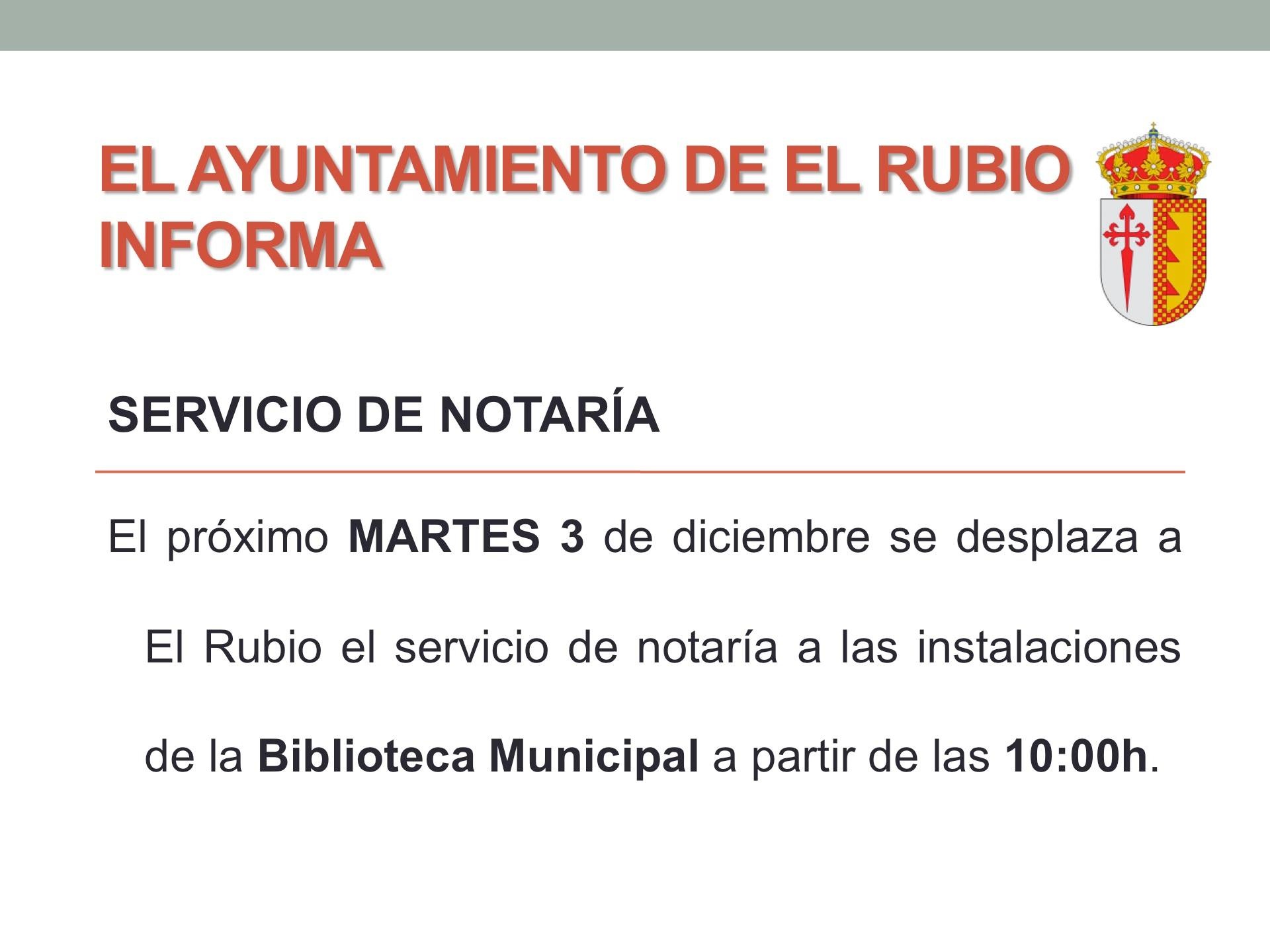 SERVICIO DE NOTARÍA EN EL RUBIO