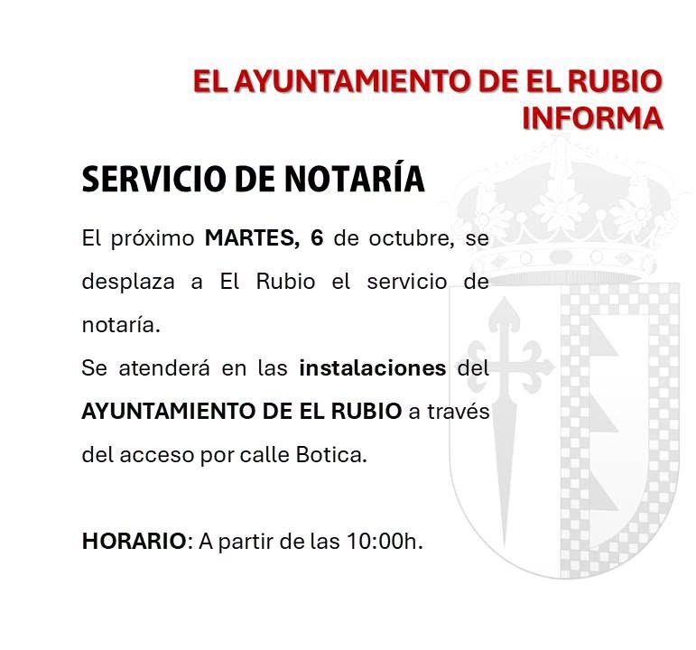 SERVICIO DE NOTARÍA EN EL RUBIO