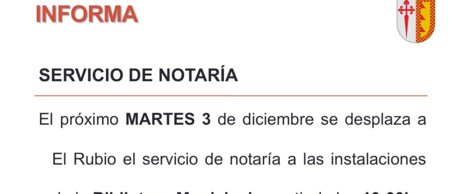 SERVICIO DE NOTARÍA EN EL RUBIO