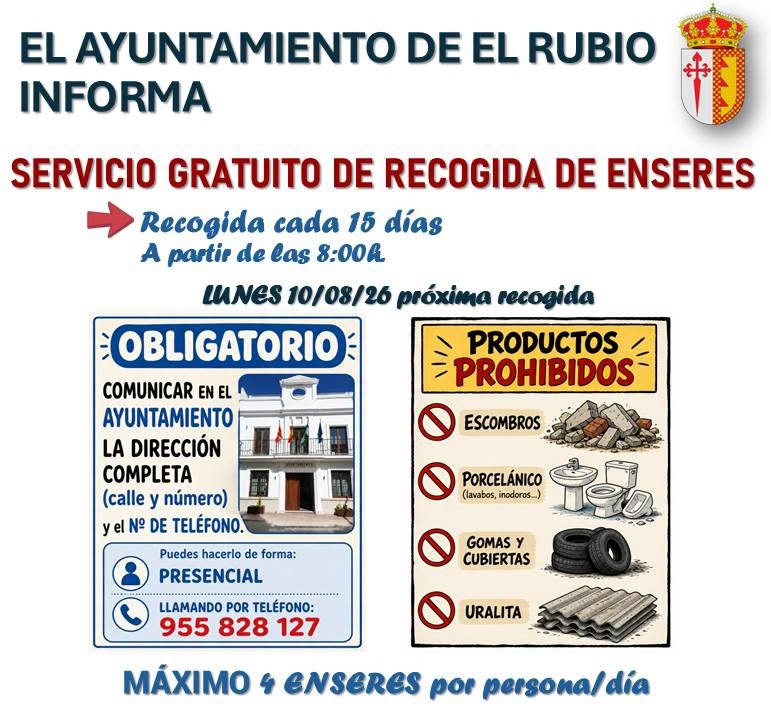 SERVICIO GRATUITO DE RECOGIDA DE ENSERES