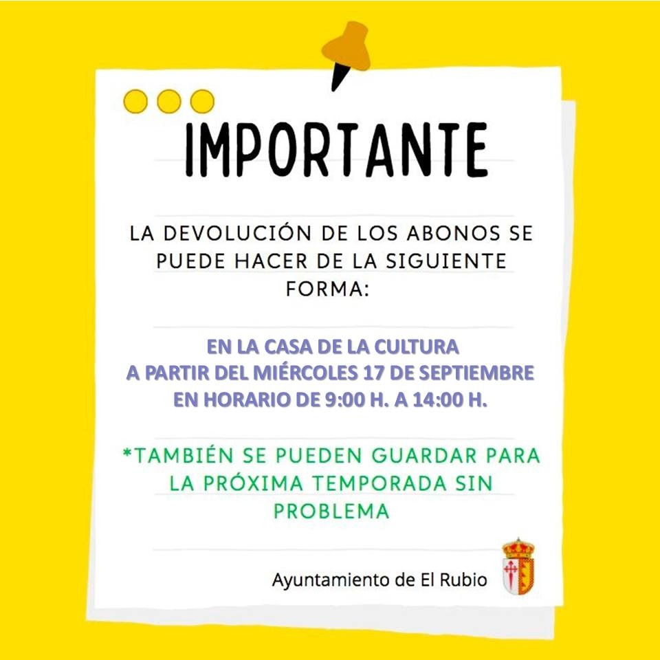 TARJETAS ABONOS PISCINA MUNICIPAL