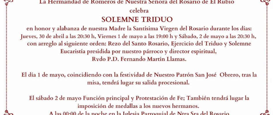 TRIDUO ROMERÍA