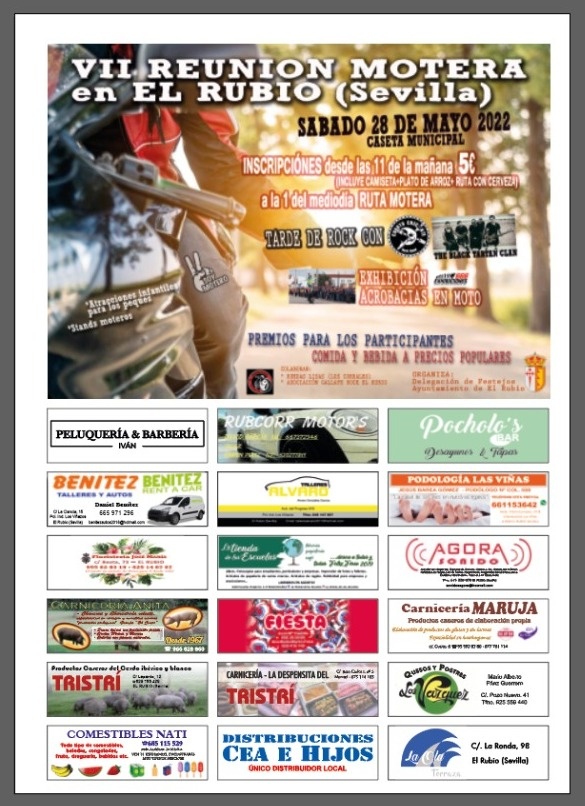 VII REUNIÓN MOTERA EN EL RUBIO PUBLICIDAD