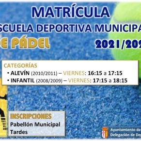 matri¿culas escuelas deportivas 2021